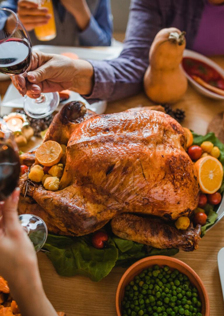 Thanksgiving Banquet, turkey, feast, family style, dining