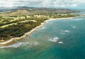 Aerial of Kahuku Coastline